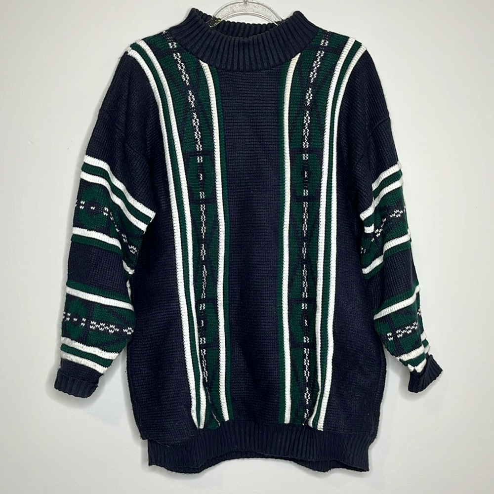 Clifton Place vintage vertical stripe knit sweater